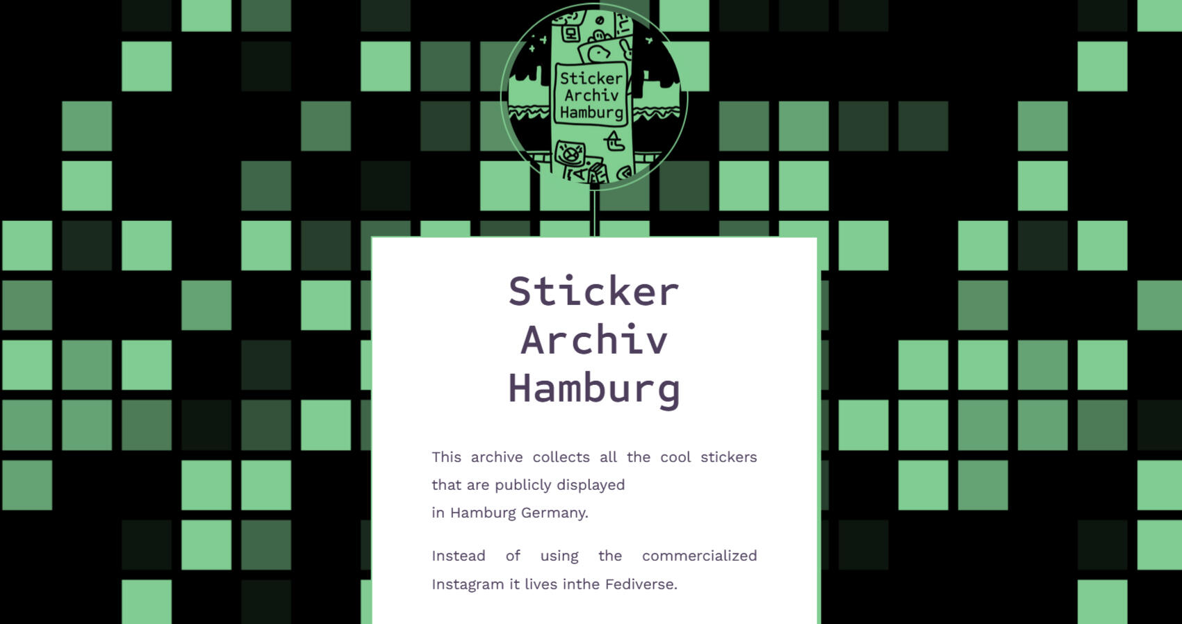 hamburgisches stickersarchiv hamburgs stickersarchiv website screenshot