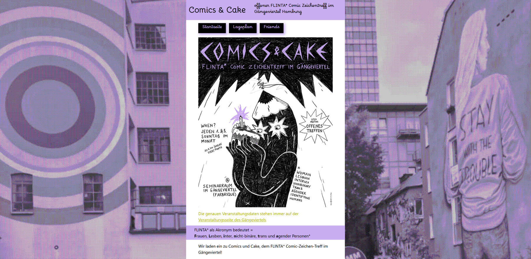 Comics and Cake Website Comics and Cake Website Screenshot